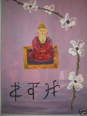 Buddha Acryl Mischtechnik -  NiLa - Array auf Array - Array - 