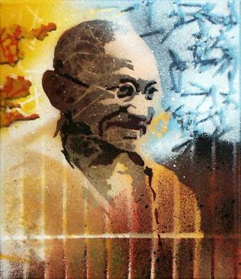 Mahatma Gandhi (2005) - joy-art - auf Array - Array - Mahatma Gandhi (2005) - joy-art - auf Array - Array -