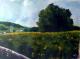 Mattsee - Daniel Wimmer - Acryl auf Karton - Berge-Himmel-Wald-Wiese-Wolken-Sommer-Sonne - Impressionismus-Realismus