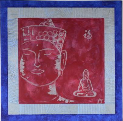 Buddha mit gem Rahmen - Maritta Sorg - Array auf Array - Array - Array Buddha mit gem Rahmen - Maritta Sorg - Array auf Array - Array - Array