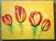 Tulpen abstrakt - Leandra Born - Acryl auf Leinwand - Blumen - 