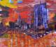 EZB-Frankfurt -Skyline 1 - wolfgang mayer - Acryl-Ãl auf  - Abstrakt-Landschaft - 