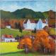 Kloster Ofteringen im Herbst - Josef Heinzler - Thomas Knab - Ãl auf Leinwand - Stadtansichten-Reisen-BÃ¤ume-Wald-Wiese-Herbst - Impressionismus