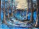 Night Forrest - Ingrid Lehmann -  auf Papier - Abstrakt - 