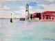 Leuchtturm Faro-Burano - Evelyn Brosche - Aquarell auf  - Landschaft - 