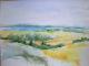 Neddesitzer Kreidebruch Blick auf Bobbin - Evelyn Brosche - Aquarell auf  - Landschaft - 