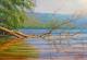 ---Laacher See - Viktor Neufeld - Acryl auf Leinwand - See-Stimmungen - 