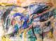 Fog in the Landscape I - Wolfgang Stocker - Acryl auf Papier - Abstrakt-Landschaft - 